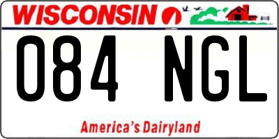 WI license plate 084NGL