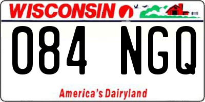 WI license plate 084NGQ