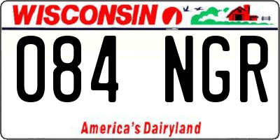 WI license plate 084NGR