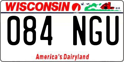 WI license plate 084NGU
