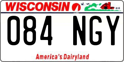 WI license plate 084NGY