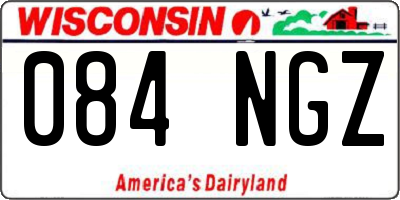 WI license plate 084NGZ