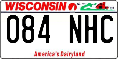 WI license plate 084NHC