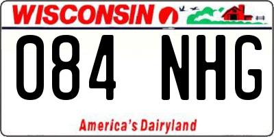 WI license plate 084NHG