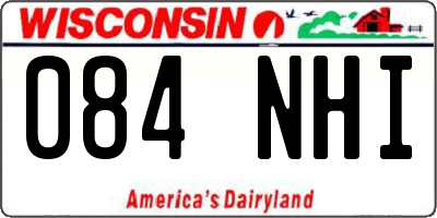WI license plate 084NHI