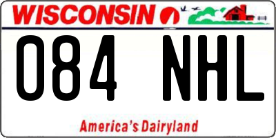 WI license plate 084NHL