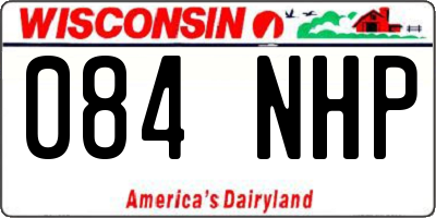 WI license plate 084NHP