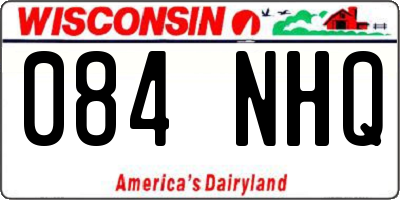 WI license plate 084NHQ