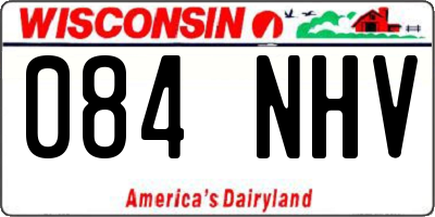 WI license plate 084NHV