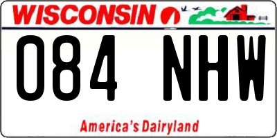 WI license plate 084NHW
