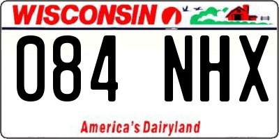 WI license plate 084NHX