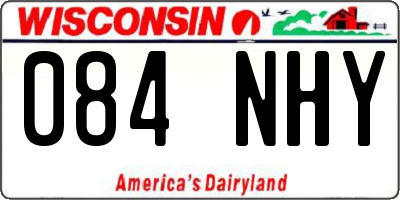 WI license plate 084NHY