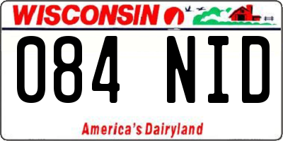 WI license plate 084NID