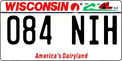 WI license plate 084NIH