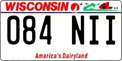 WI license plate 084NII