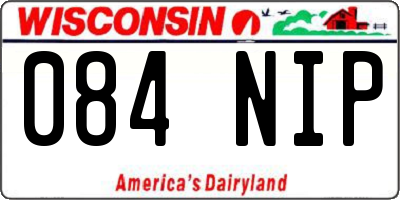 WI license plate 084NIP