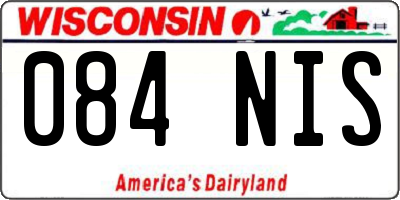 WI license plate 084NIS