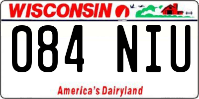 WI license plate 084NIU