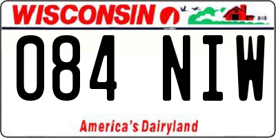 WI license plate 084NIW