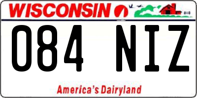 WI license plate 084NIZ