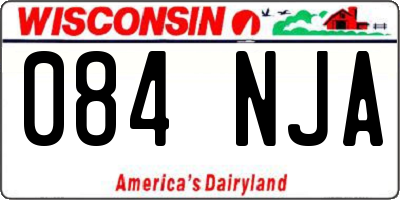 WI license plate 084NJA