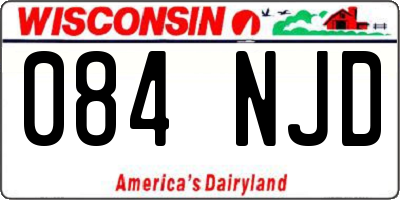 WI license plate 084NJD