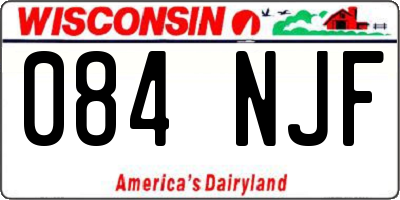 WI license plate 084NJF