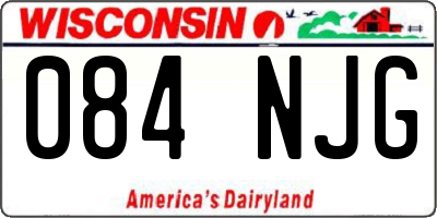 WI license plate 084NJG