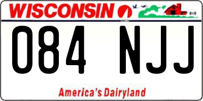 WI license plate 084NJJ