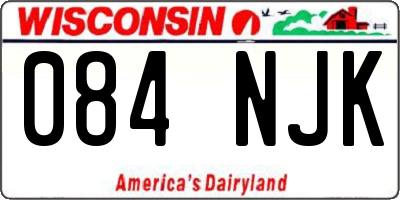 WI license plate 084NJK