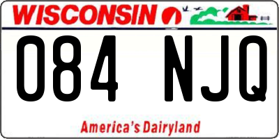 WI license plate 084NJQ
