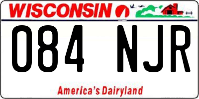 WI license plate 084NJR