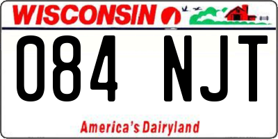 WI license plate 084NJT