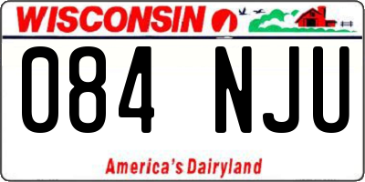 WI license plate 084NJU