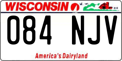 WI license plate 084NJV