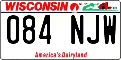 WI license plate 084NJW