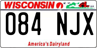 WI license plate 084NJX