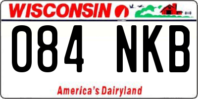 WI license plate 084NKB