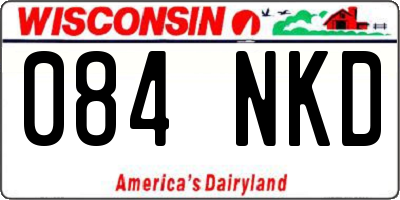 WI license plate 084NKD