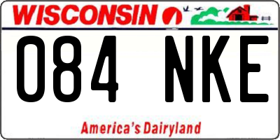 WI license plate 084NKE