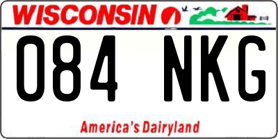 WI license plate 084NKG