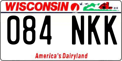 WI license plate 084NKK