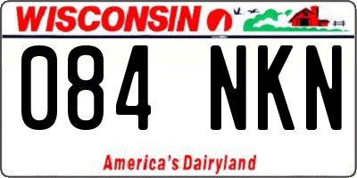 WI license plate 084NKN