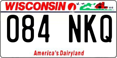 WI license plate 084NKQ