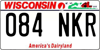 WI license plate 084NKR