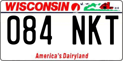 WI license plate 084NKT