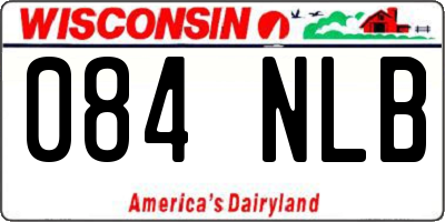 WI license plate 084NLB