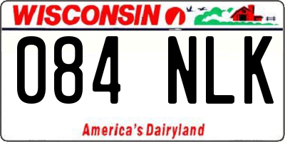 WI license plate 084NLK