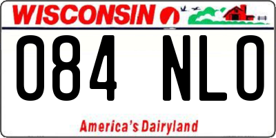 WI license plate 084NLO