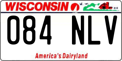 WI license plate 084NLV